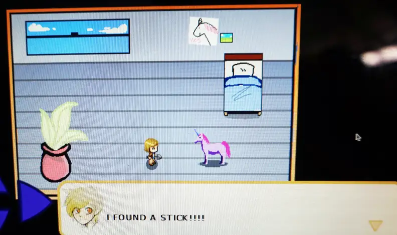 A screenshot from The Hole Story