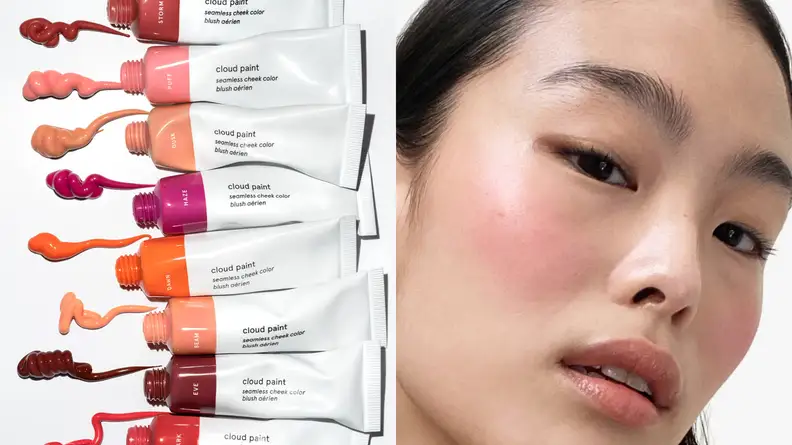 The Glossier Cloud Paint Seamless Cheek Color.