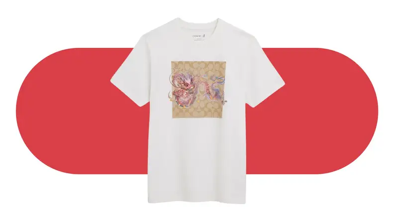 Coach New Year Signature T-shirt with Dragon