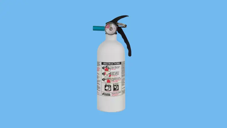 A fire extinguisher by Kidde.
