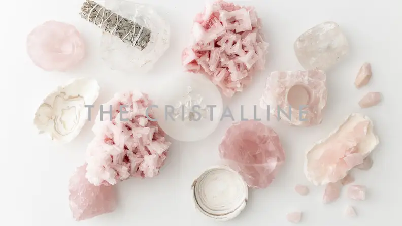 pink and white crystals