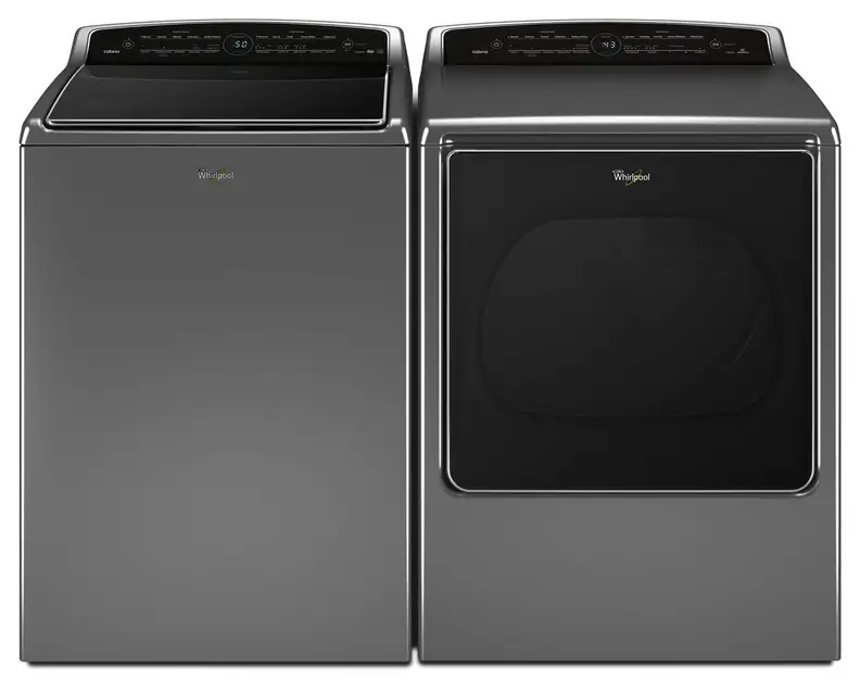 Whirlpool WTW8700EC0 and WED8700EC0 smart washer and dryer pair