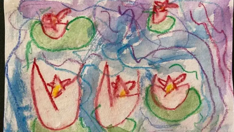 Watercolor picture created by child.