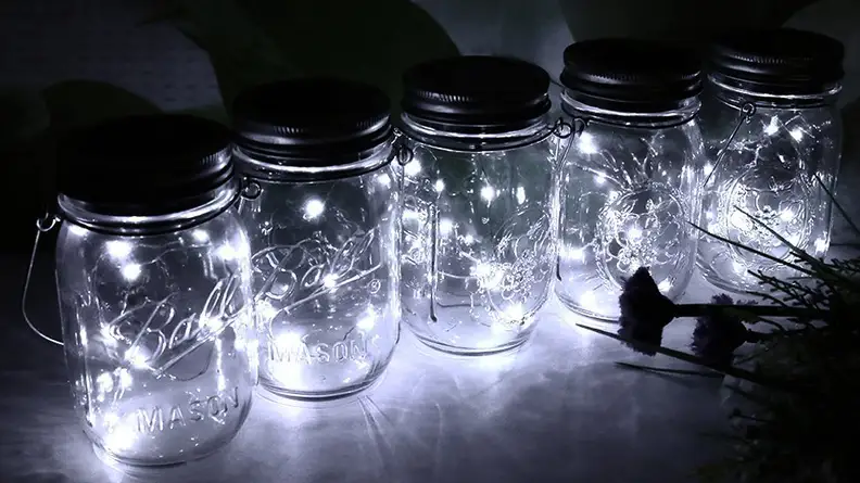 Fonhrrl Hanging Mason Jar Lights