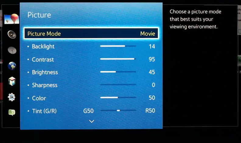 Samsung UN55H6350 performance tests contrast ratio