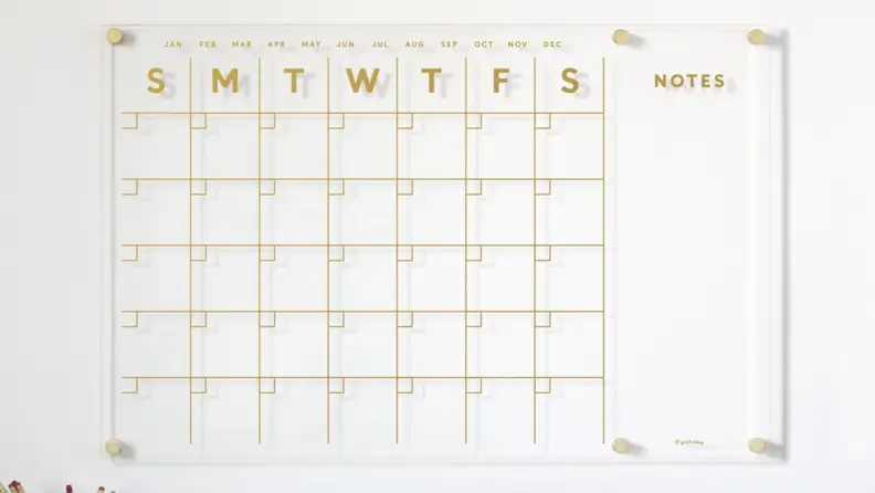 lucite calendar
