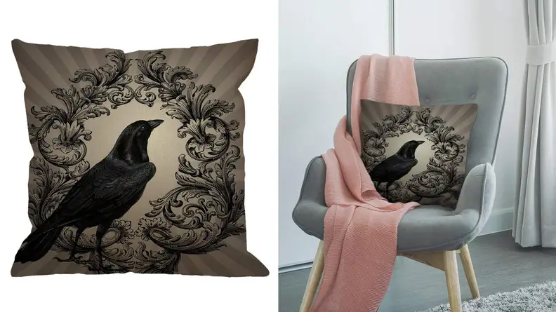 Hgod Designs Crow Throw Pillow Case