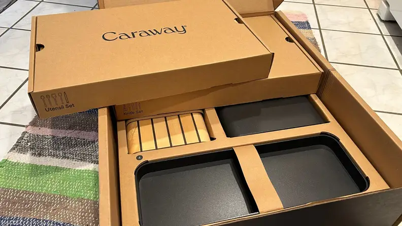 The packaging for the Caraway prepware.