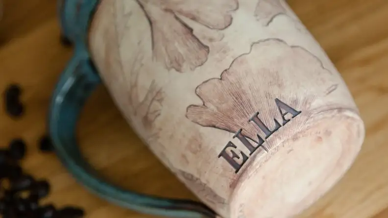 Best Etsy Gifts: Personalized handmade pottery coffee mug