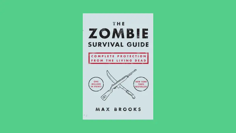 Book cover of "The Zombie Survival Guide: Complete Protection from the Living Dead" by Max Brooks.