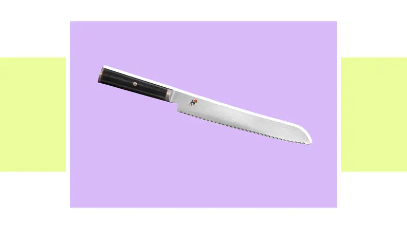An image of a long-bladed serrated knife.