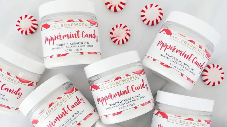 Best Etsy Gifts: Peppermint Candy Whipped Sugar Scrub