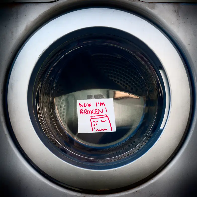 Broken washing machine