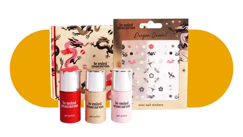 Le Mini Macaron Dragon Queen Gel Trio and Sticker Combo