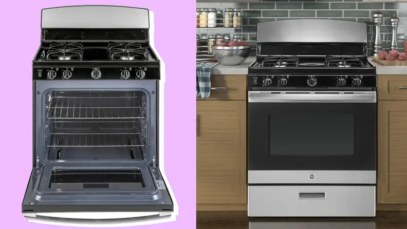 Side-by-side shots of the gas range.