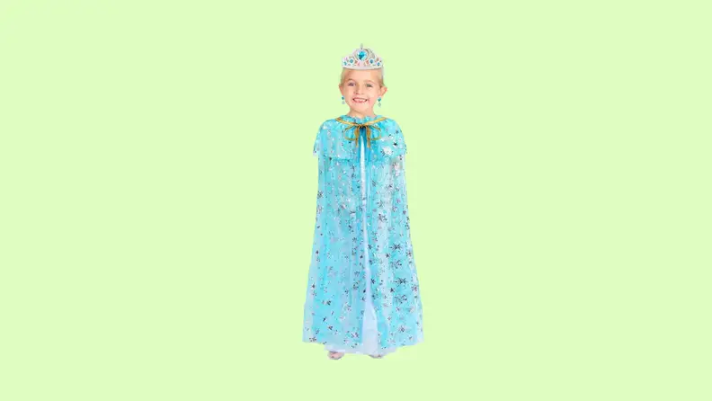 A child wearing a princess costume.