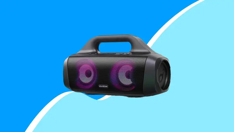A portable speaker.