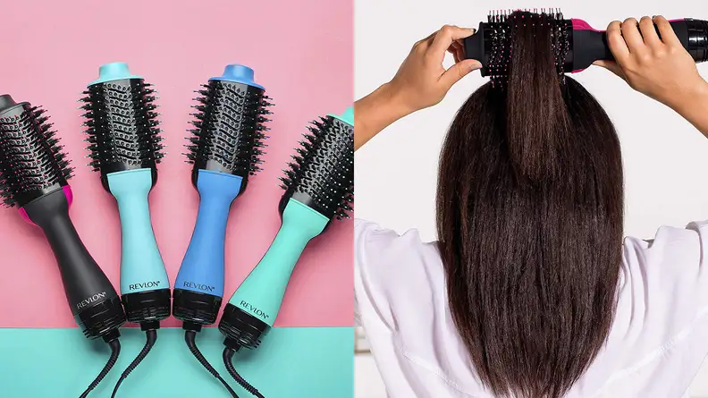 A photo of the Revlon One-Step Hair Dryer & Volumizer Hot Air Brush.