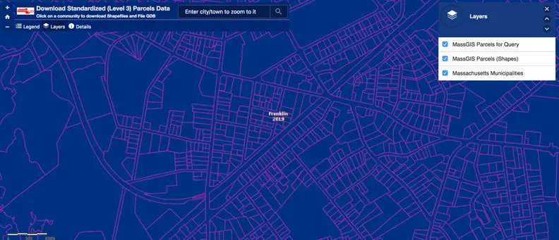 State GIS mapping tools often let you see a list of all your city or town's parcels, who owns them, what they're worth, and where the property lines extend to.