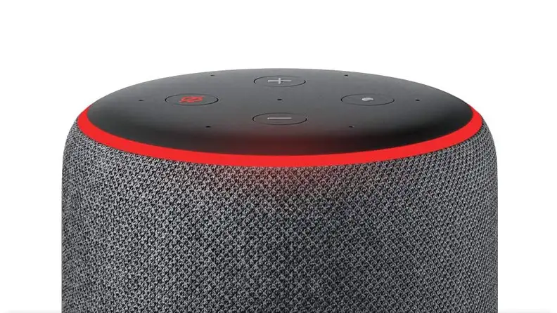 Amazon Echo smart speaker on mute