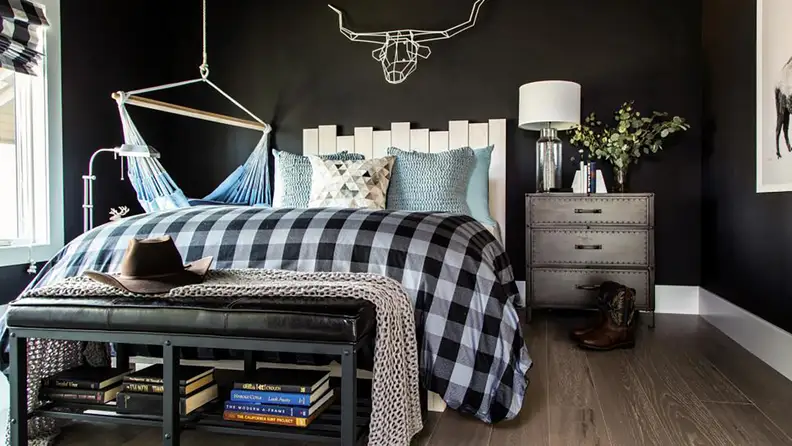 HGTV Dream Home Dark Guest Room