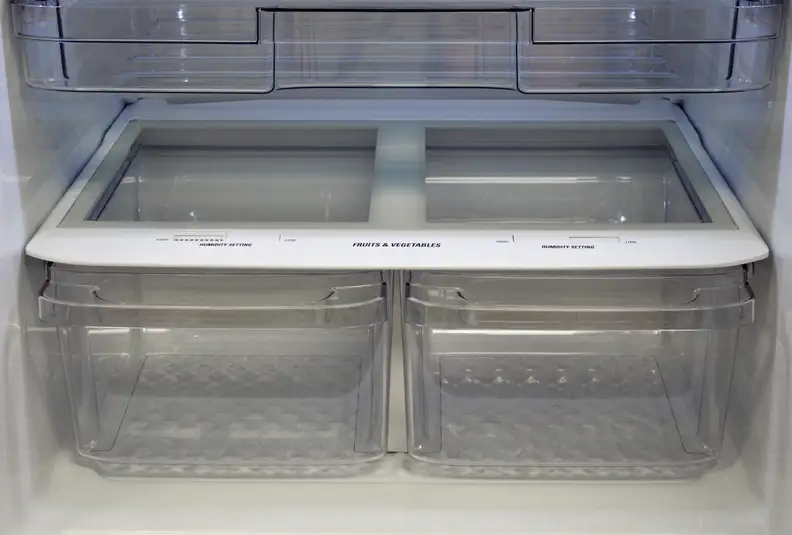 two crisper drawers