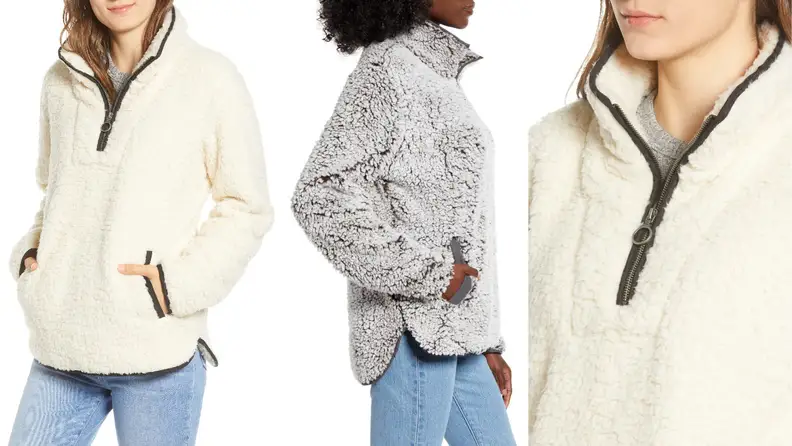 Snuggle up in this soft pullover all winter long.
