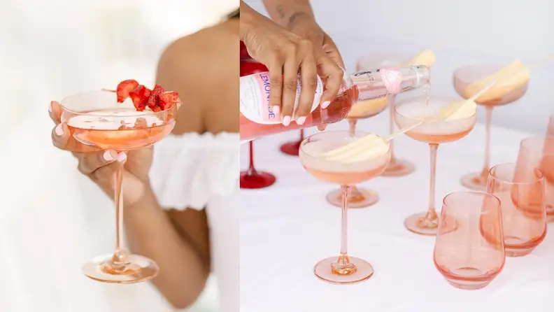 These stunning hand-blown glasses come in a rainbow of pretty colors.