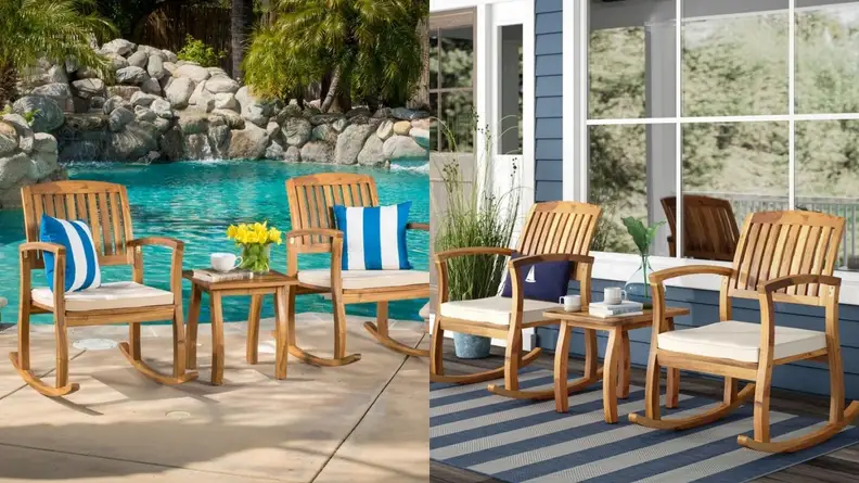 Beachcrest Home Coyne Acacia 3 Piece Teak Seating Group