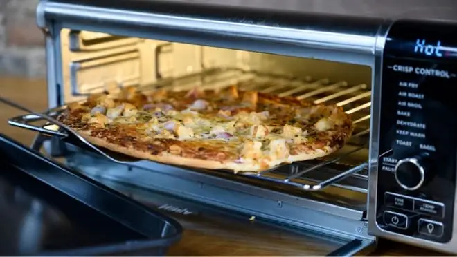 A toaster oven.