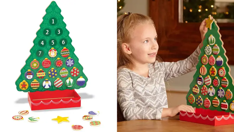 The Melissa & Doug Advent calendar features 24 magnetic "ornaments"