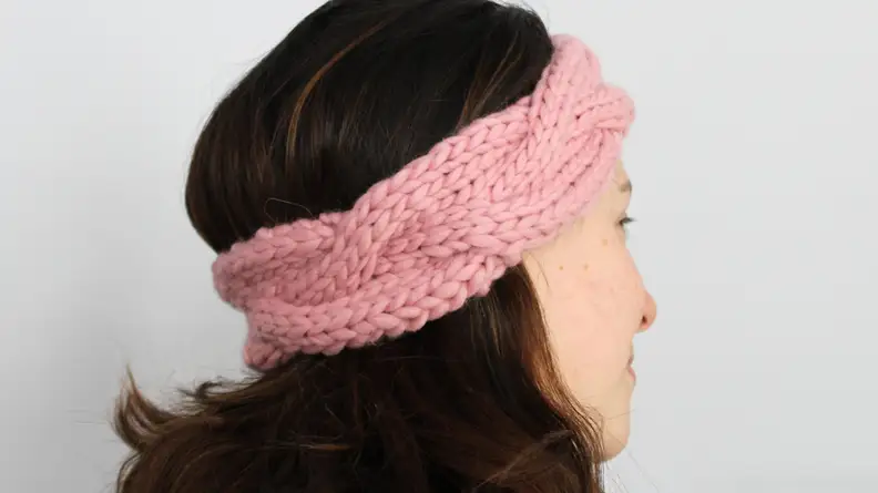 This headband worked up quickly once I got the hang of the pattern.