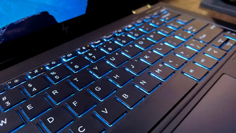 The HP Elite Dragonfly G2's keyboard