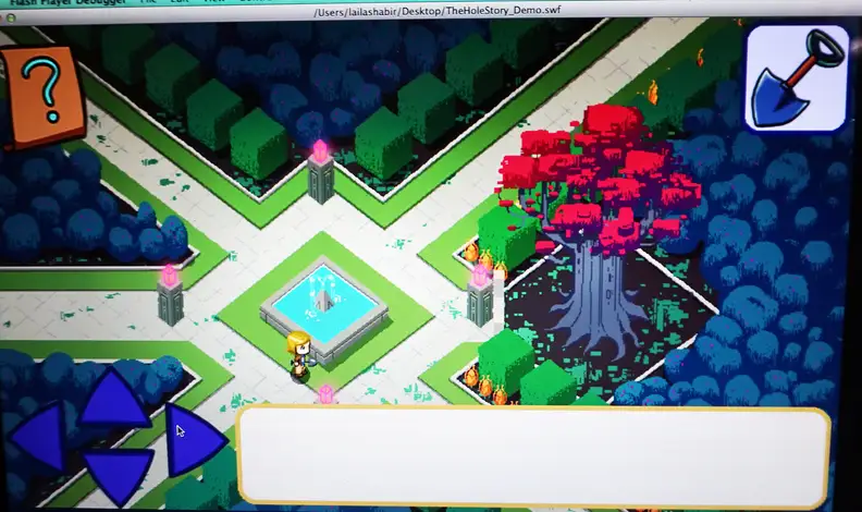 A screenshot from The Hole Story