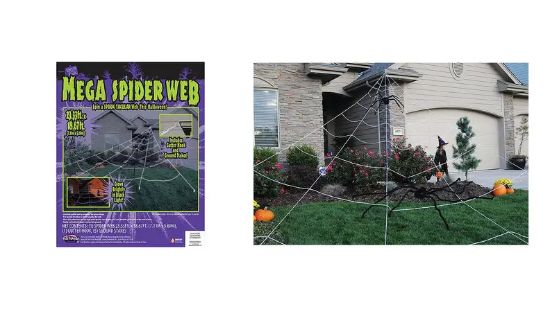 Mega 23 ft. x 18 ft. Yard Web Halloween Decoration