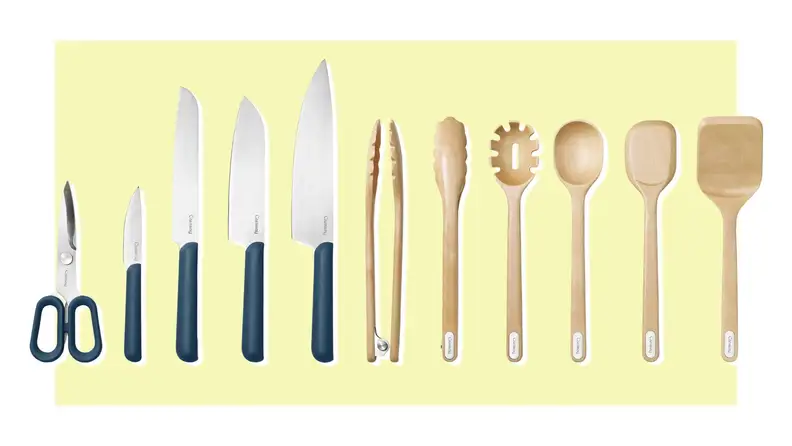 The entire prepware set on display in a row.