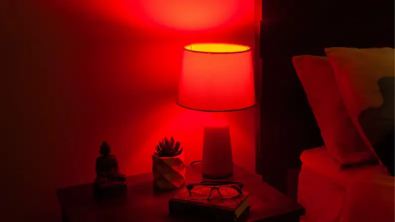 BonCharge bulb in a bedside lamp.