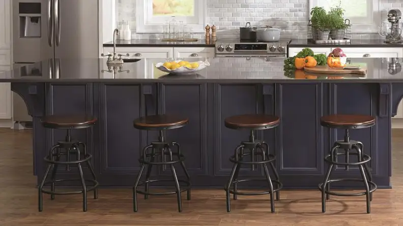 Four industrial stools