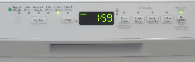 Kenmore 13202 front-facing control panel