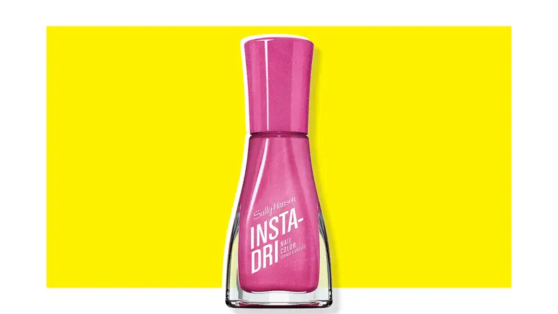 Bottle of Sally Hanson Sally Hansen Insta Dri Nail Color in Pumped Up Pink shade.