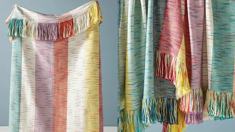 colorful throw blanket