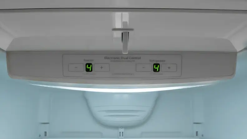 Controls of  a Whirlpool WRB119WFBM Fridge