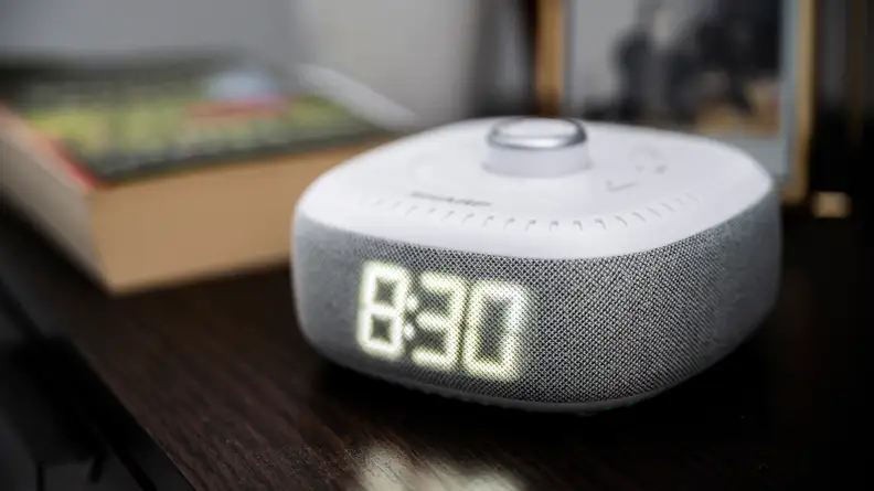 the sharp dreamcaster display on a nightstand