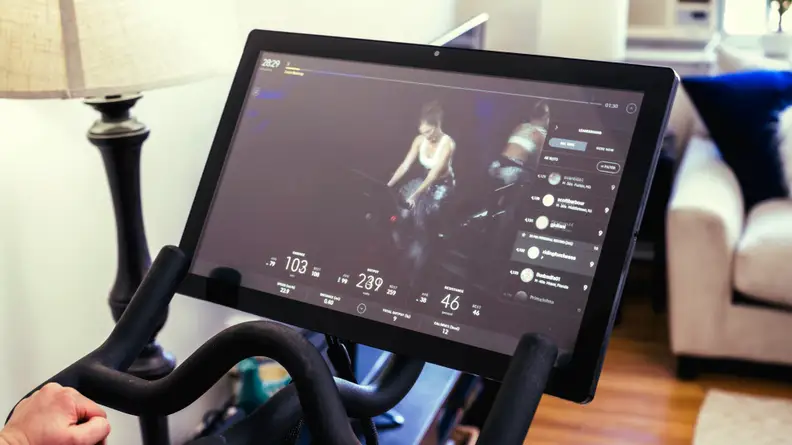 peloton bike screen.