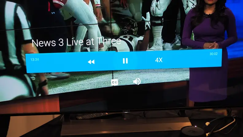 With a microSD card the Stream+ can record two shows at once and supports pause/rewind/fast forward.