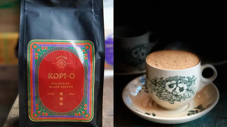 Add sweetened condensed milk to Kopitiam's Kopi-O coffee to recreate a cup of the cafe’s kopi tarik at home.