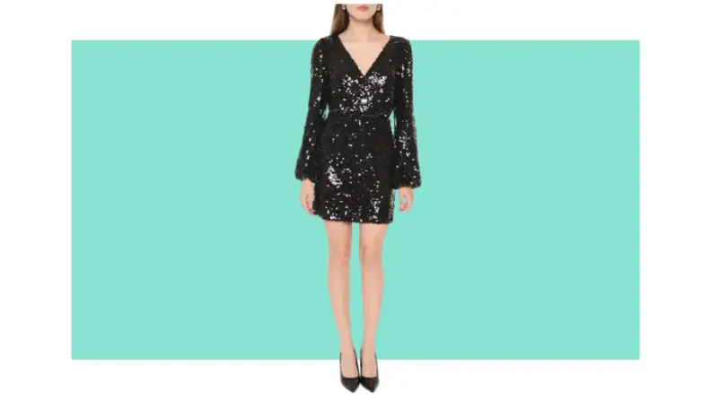 Long Sleeve Sequin Minidress