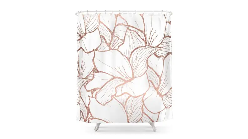 Society6 Rose Gold Shower Curtain