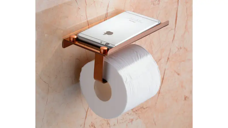 Beelee Rose Gold TP and Phone Holder