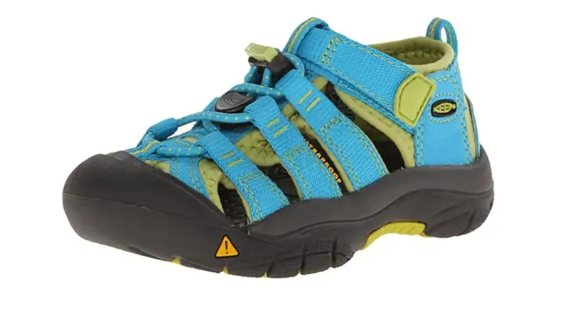 Turquoise blue and black KEEN water shoe
